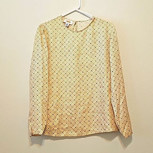 Talbots Tops - Talbots vintage silk floral blouse size 10
